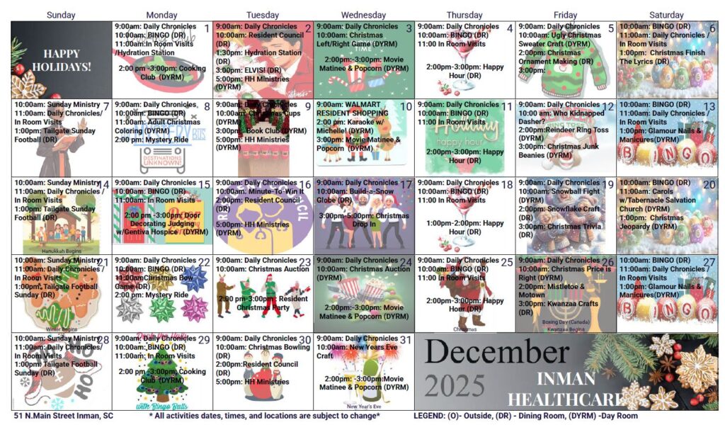 December 2025 Calendar