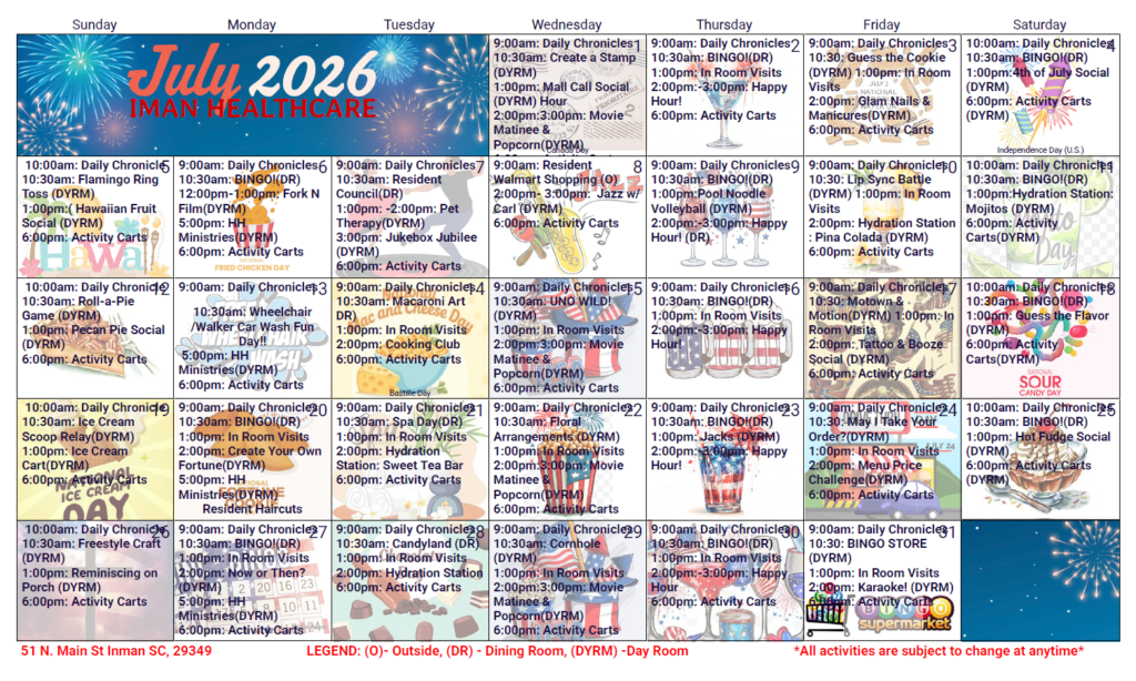 July 2026 Calendar